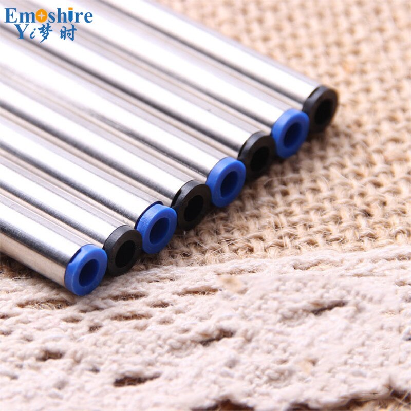 10 Pieces/lot Roller Pen Refill Roller Ball Pen Refill For School Office Supplies Blue Ink Black Ink Refill P007