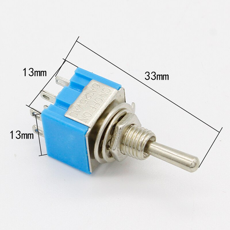 ! 5pcs 3 Position 2P2T DPDT ON-OFF-ON Miniature Mini Toggle Switch