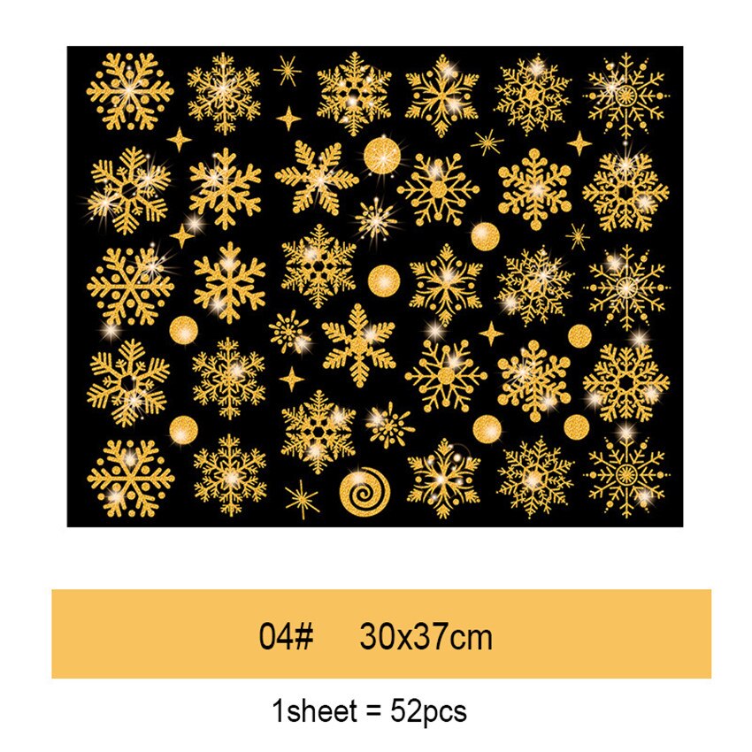 2021 efeito glitter floco de neve eletrostática adesivo natal janela adesivos parede crianças quarto decoração para casa ano novo papel: 04