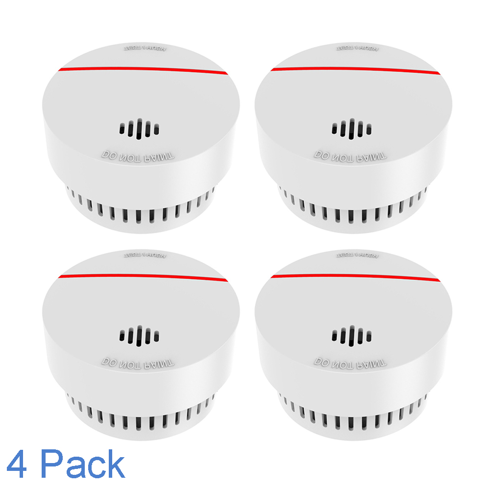 CPVAN Smoke Detector Smokehouse Combination 85DB Fire Alarm Home Security System Firefighters Smoke Alarm Fire Protection: 4PCS