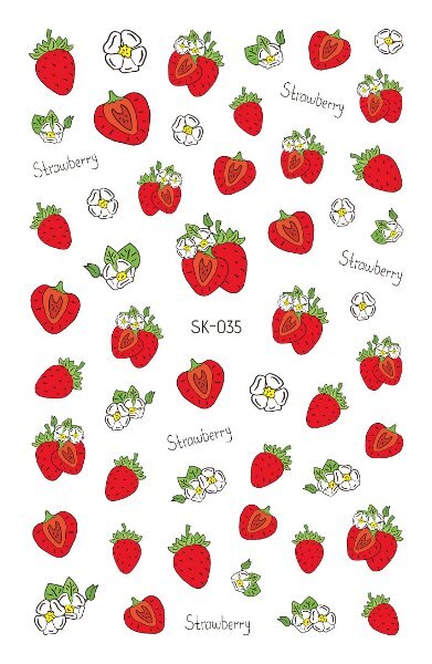 1 stuk zelfklevende nagelstickers uit de hyuna-serie met eipatroon, nageltips, 3d manicurestickers, nageldecoratietools in regenboogkleuren.: Sk -035