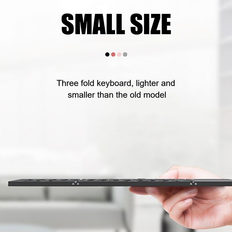 Mini Opvouwbare Toetsenbord Touchpad Bluetooth-Compatibel 3.0 Opvouwbare Draadloze Toetsenbord Voor Windows,Android, Ios Tablet Ipad Telefoon