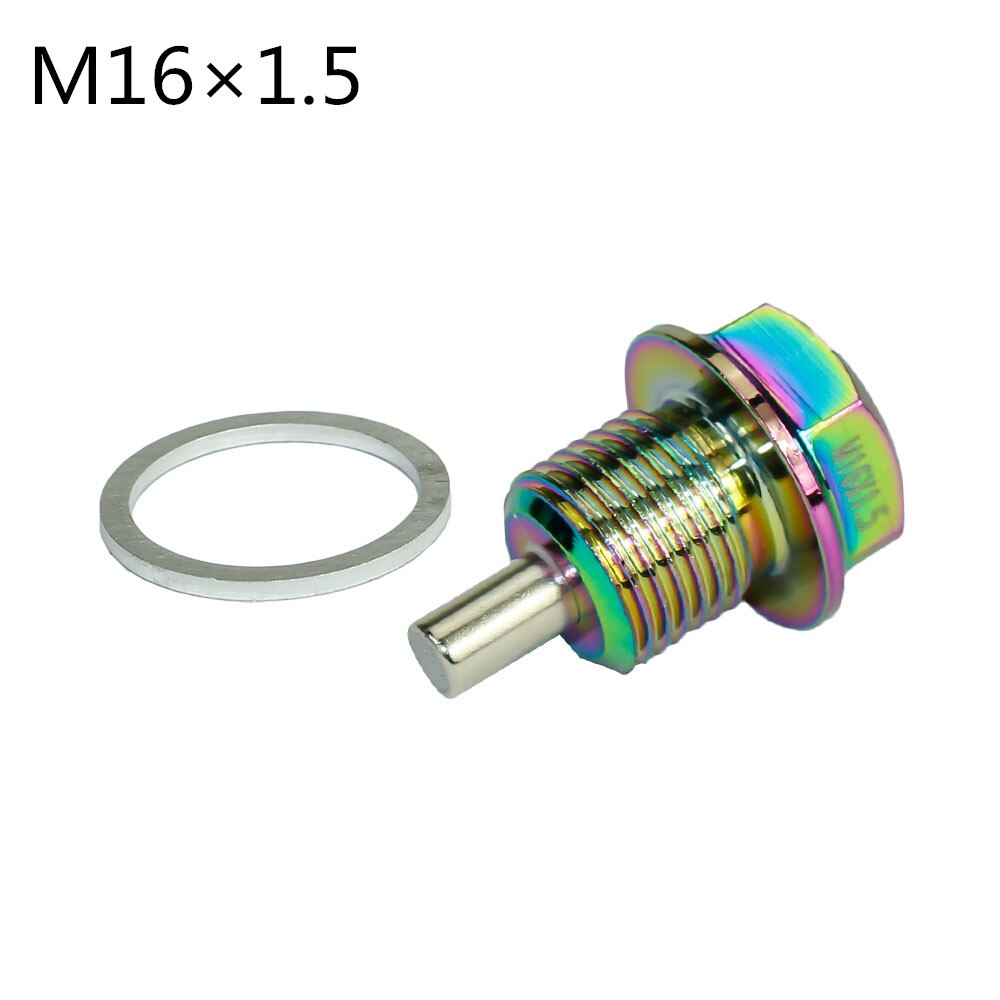 M12 M14 M16 M20*1.5 / 1.25 Neo Chrome Aluminum Magnetic Oil Drain Bolt Oil Sump drain plug nut Oil Drain Plug Magnetic: M16 and 1 point 5