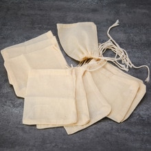 10 stk bomuld teposer tomme teposer løbebånd sil silke krydderi mad separat filterpose til te