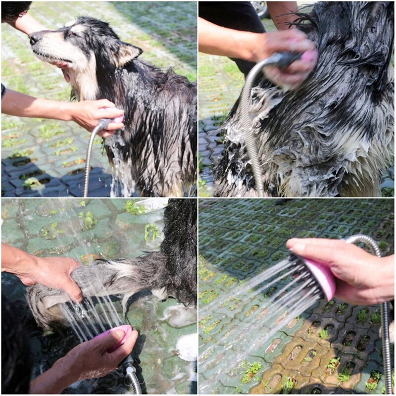 Multifunctionele Hond Kat Bad Douche Sproeier Wassen Cleaner Massage Hond Shampoo Douche Slang Huisdier Baden Tool S55