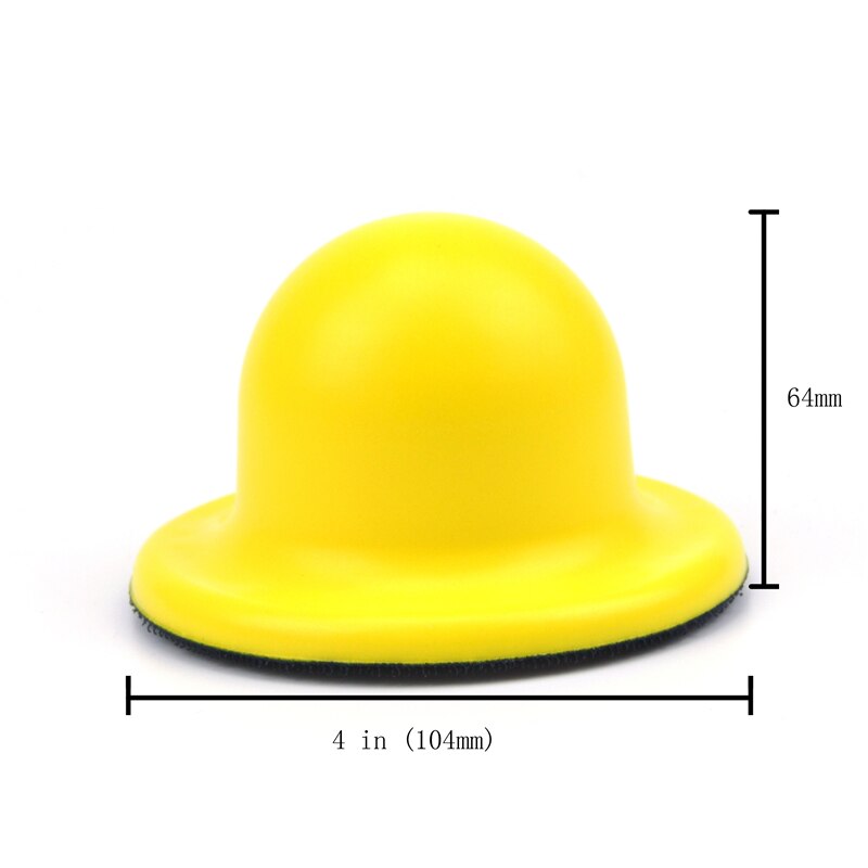 Sandpapirbakside elastisk håndslipekloss pu-skum slipeskiveholder for borrelås og sandpapir: 4 tommer