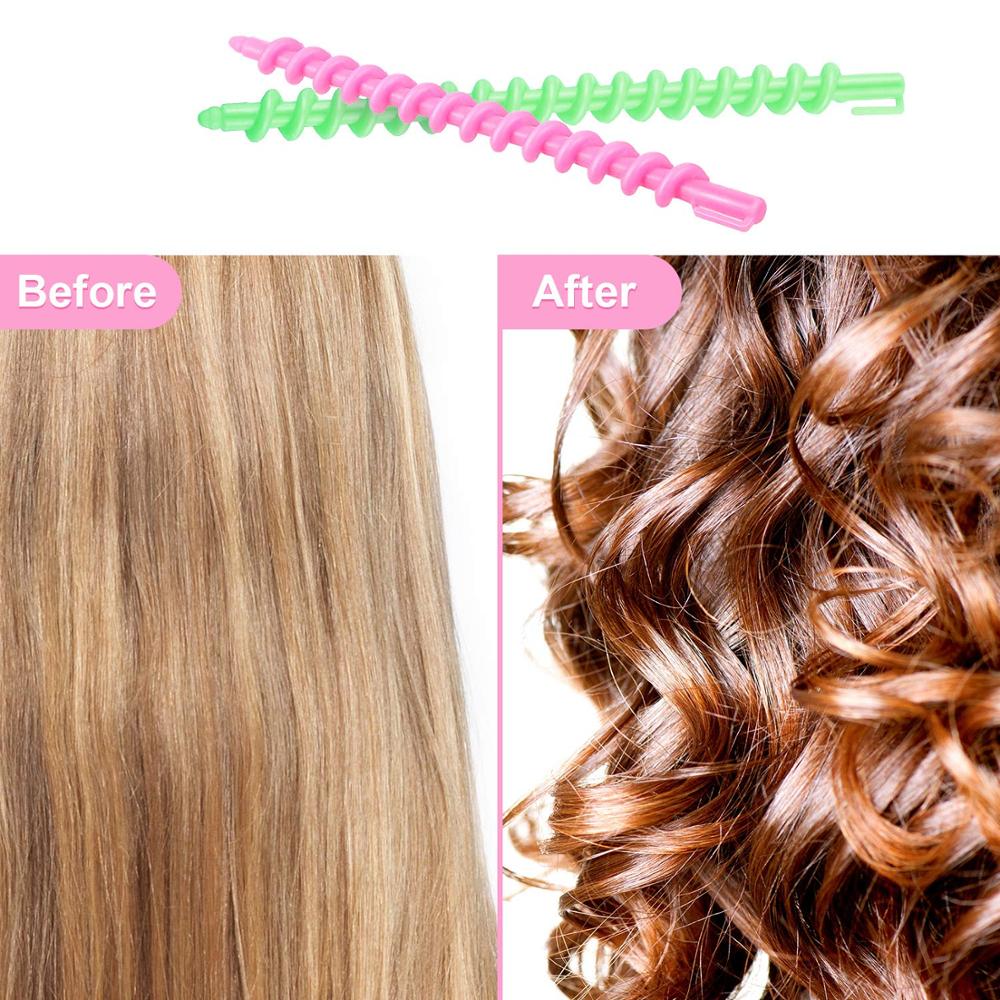Rodillos largos de plástico para peluquería, herramientas de estilismo para peluquería, para mujeres y niñas, 23 unids/paquete