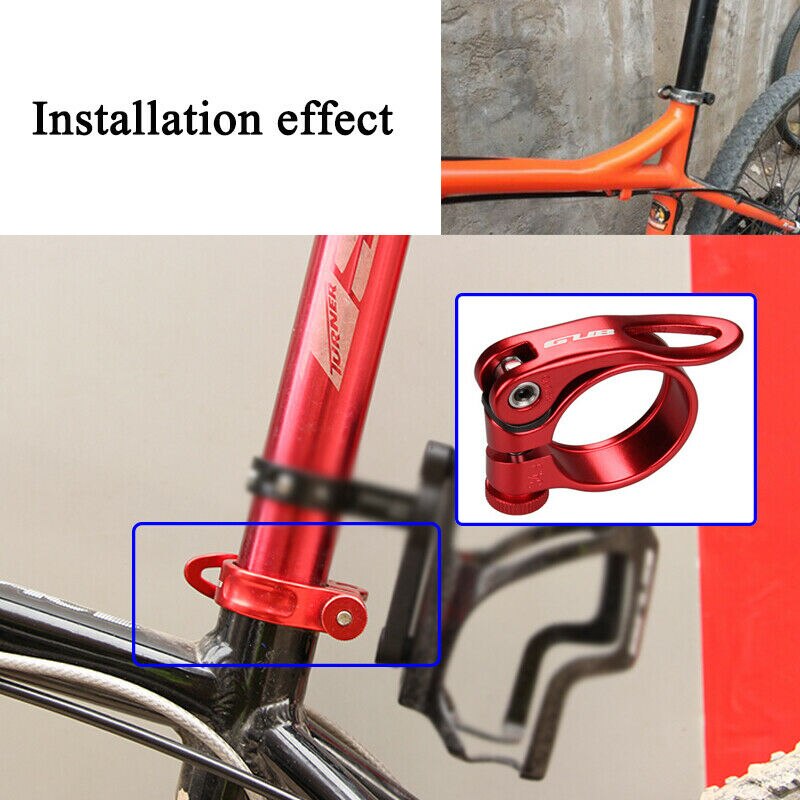 GUB 31.8MM Seatpost-Clamp Aluminum Ultralight Quick Release MTB Mountain Bicycle Seatpost Clamp 34.9mm Fiber Seatpost Clamp