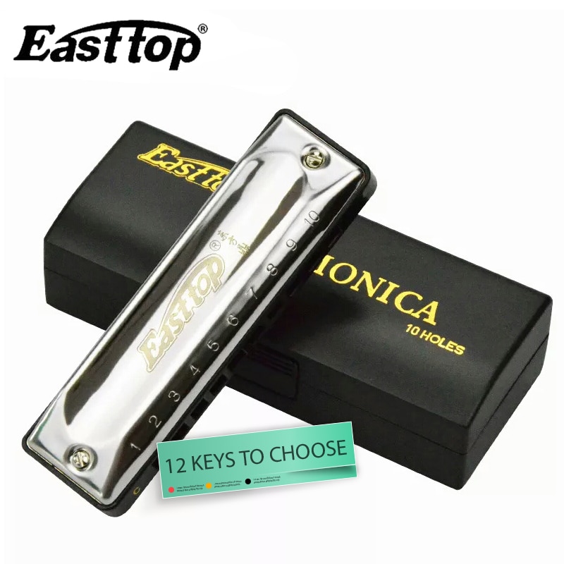 EASTTOP T002 Diatonic Harmonica10-Hole Armonica Blues Mund Ogan Musical Instrument Blues Harfe (12 Tasten Zu Wählen)