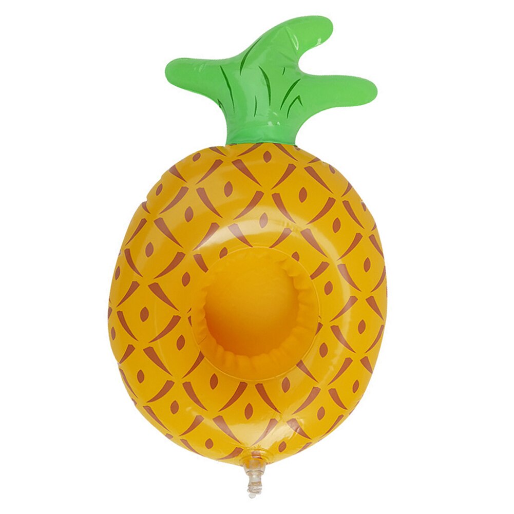 Swimming Pool Floating Cup Holder Inflatable Coasters Drink Stand Outdoor Boating Drinks Cup Holder Pool Floats Accessories: Pineapple