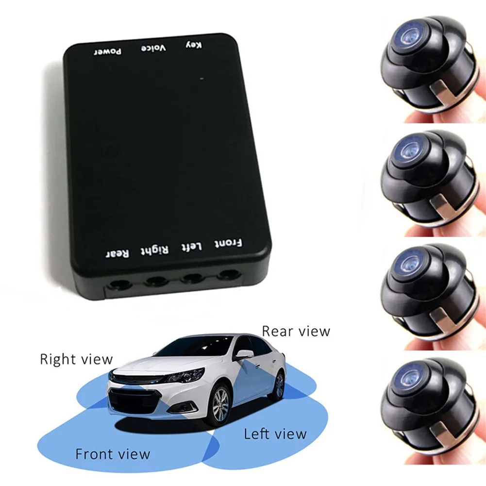 360° Panoramic Camera HD Rear /Front /Left /Right Car Camera With 4 Way Control Box System Surround View Cameras For Car Radio
