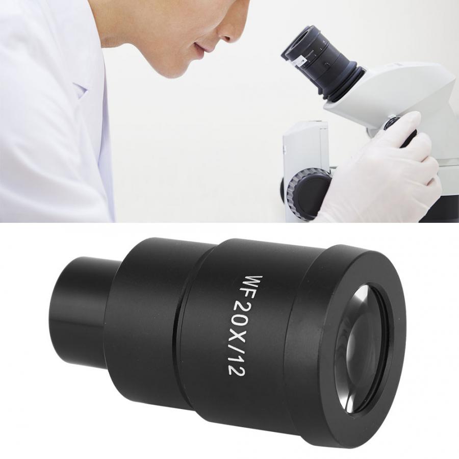Microscope Eyepiece WF20X/12mm Wide Angle High Eyepoint Optical Lens Scale Eyepiece for Stereo Microscope Eyepiece