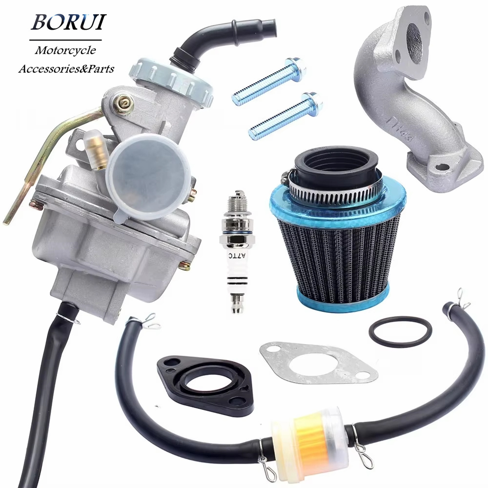 Vergaser-Luftfilterdichtung, Kraftstoffleitung, Zündkerzensatz für CRF50F CRF80F 50 cc, 70 cc, 80 cc, 90 cc, 110 cc, 125 cc ATV Schmutz Grube Fahrrad