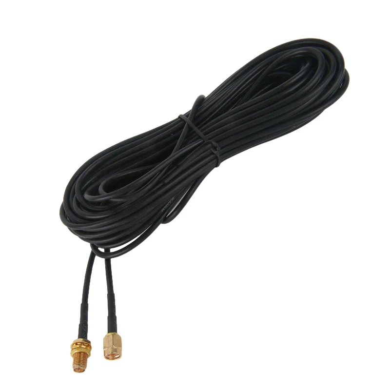 RP-SMA sma conector macho para fêmea cabo de extensão fio alimentador cobre para coaxial wifi placa rede rg174 roteador antena