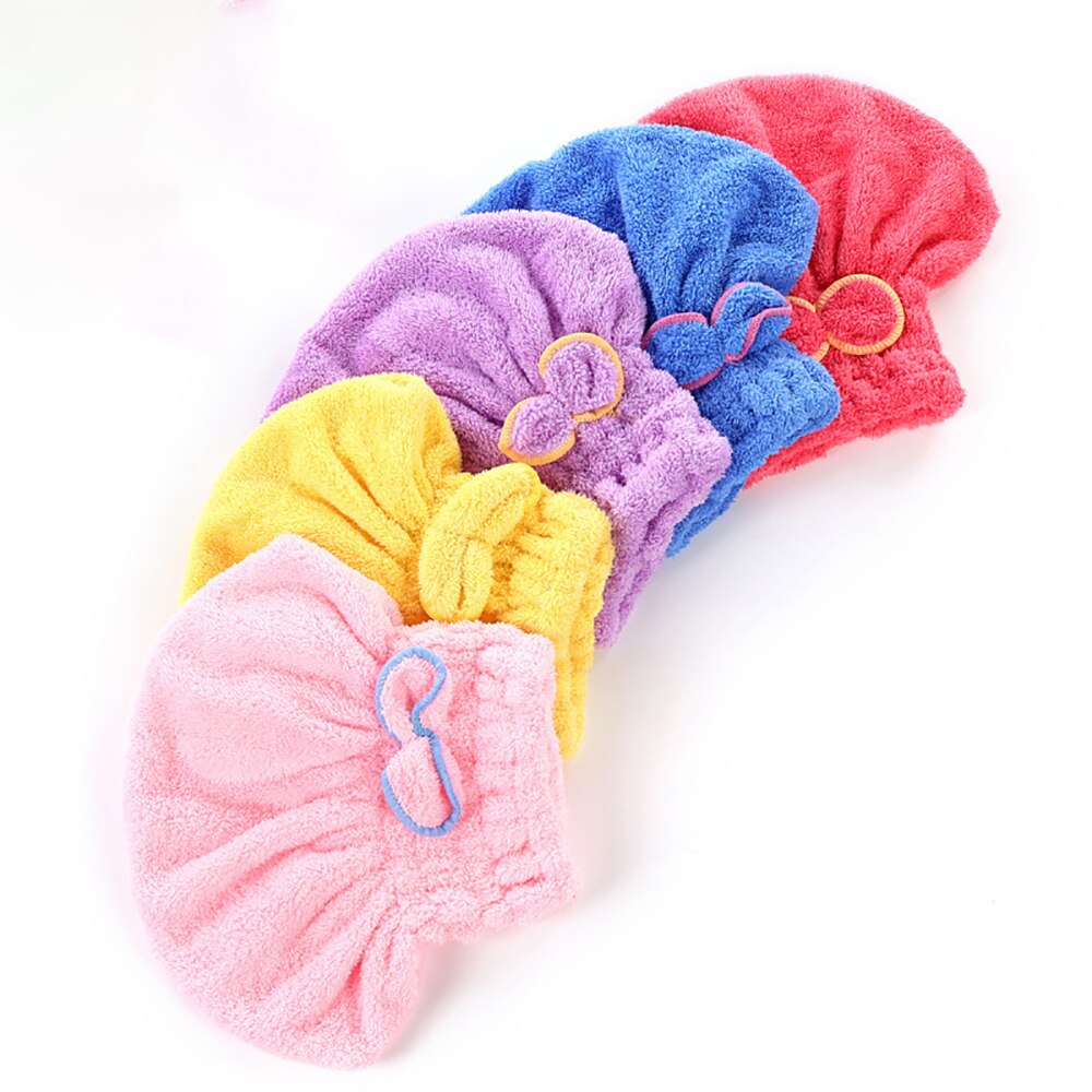 1 unidad de gorro de ducha de franela con lazo, gorro de microfibra suave para dormir, gorro absorbente para secar el cabello, bonitos accesorios de baño de salón