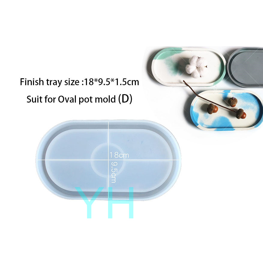 Concrete Molds Concrete Art Planter Pot Molds Silicone Flower Pot Molds Polygon Pot Molds: tray mold for D