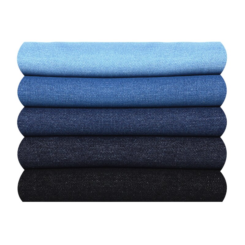 Washed Denim Fabric By The Meter for Sewing Jeans Shirts Clothes Thin Plain Blue Black Cloth Coats Thickened Winter Cotton Soft