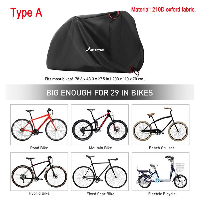 Housse imperméable anti-poussière pour vélo, tissus de bicyclette étanche, protection contre la poussière et les rayons UV, pour scooter: Type A-XL