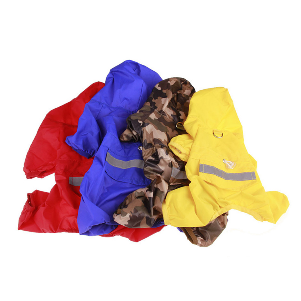 Casual cão de estimação casaco de chuva filhote de cachorro roupas gato capa de chuva jaqueta impermeável ao ar livre capuz vestuário macacão suprimentos para animais de estimação chien