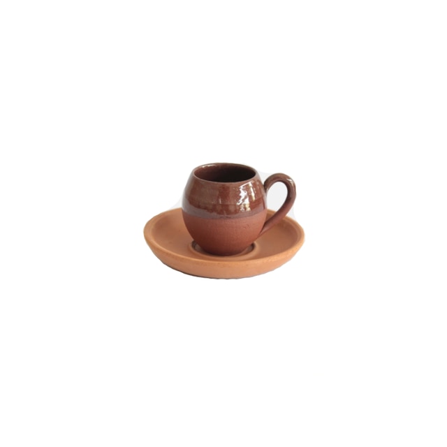 Authentic Handmade Pottery Turkish Coffee Cup Coffee Accessories Brown Traditional Anatolian Coffee Mug Special: 1 pcs