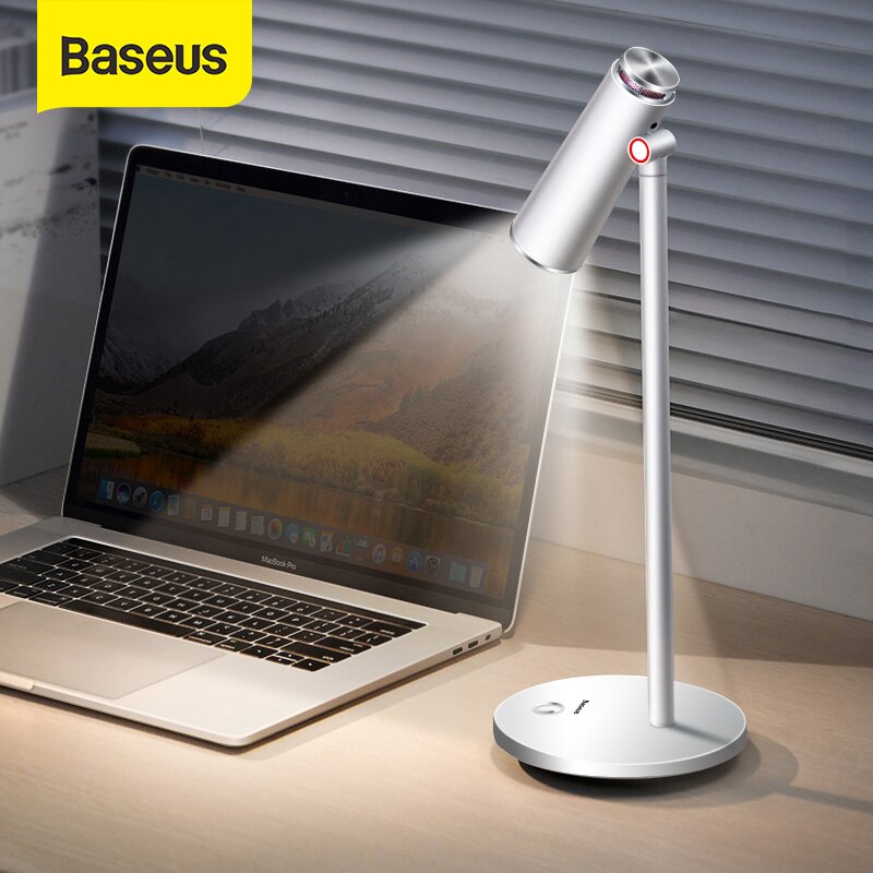 Baseus I-Wok Tafellamp Led Desk Night Lamp Oogbescherming Studie Leeslamp Usb Oplaadbare Desktop Kantoor Werk tafellamp