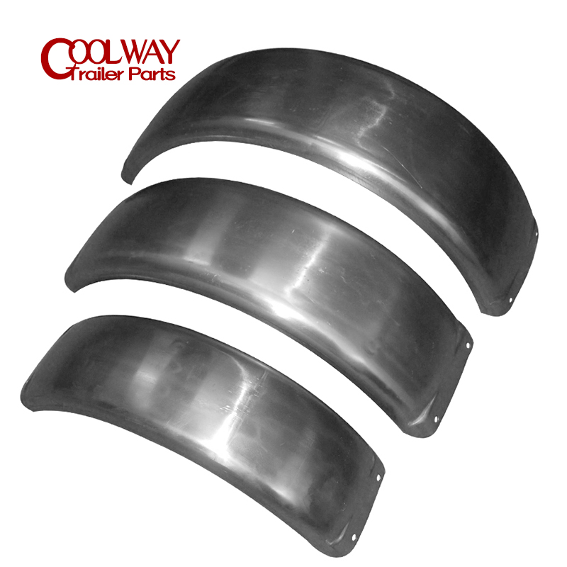 Fits 16Inch Wheels Fenders Natural Steel Trailer Mudguard Price for Pair Parts Accessories Components