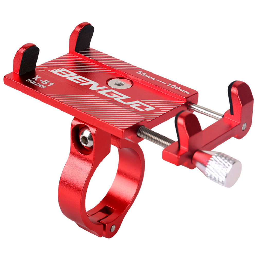 Fiets Telefoon Houder Voor Iphone Samsung Universele Mobiele Mobiele Telefoon Houder Fiets Stuur Clip Stand Gps Mount Beugel #40: red