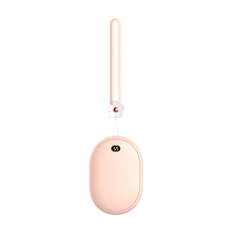 Portable USB Rechargeable Mini Heater with Temperature Display Travel Warmer Winter Hand Warmer: Pink