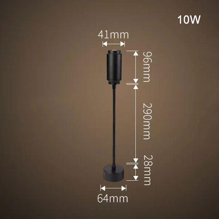 Kommerzielle 30 cm oder 50 cm lange Arm-Schwanenhals-LED-Schienenleuchte mit Abstrahlwinkeleinstellung für sterben Beleuchtung von beladen, beladen, Einkaufszentrum, Ausstellungen und Zuhause