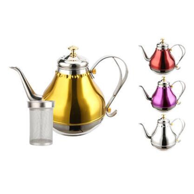 stainless steel tea pot with tea strainer teapot with tea infuser teaware sets tea kettle infuser teapot for induction