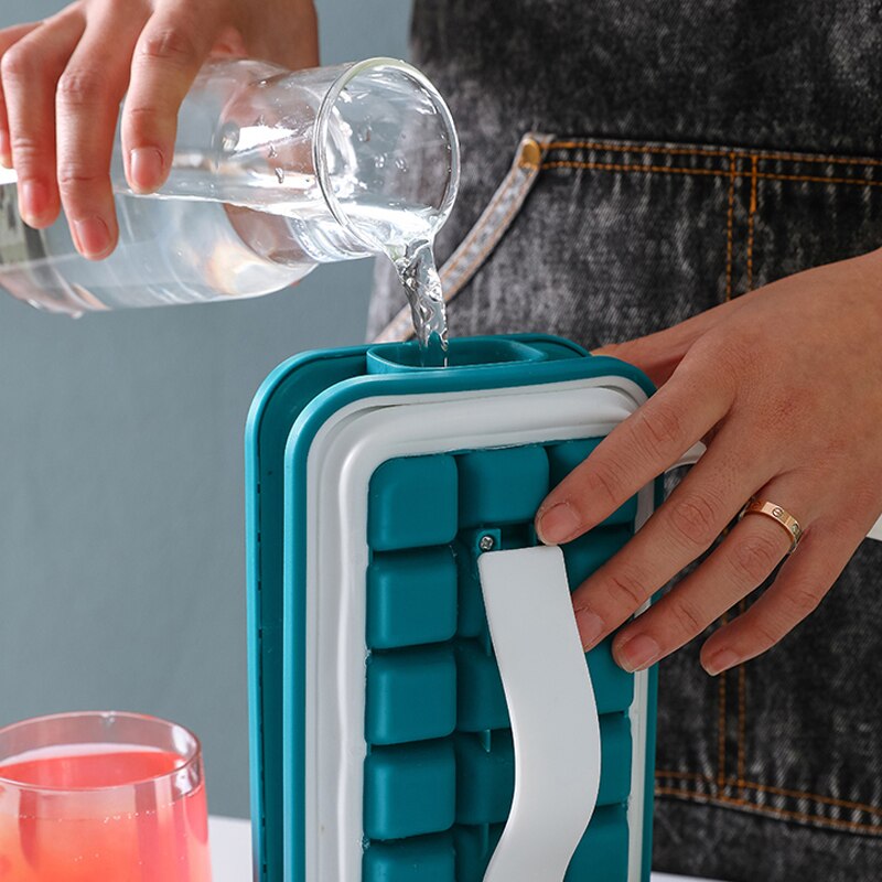 Kreatywny pojemnik na kostki lodu przyrząd robić robienia kulek z lodu czajnik kuchenny akcesoria barowe gadżety 2 w 1 wielofunkcyjny pojemnik