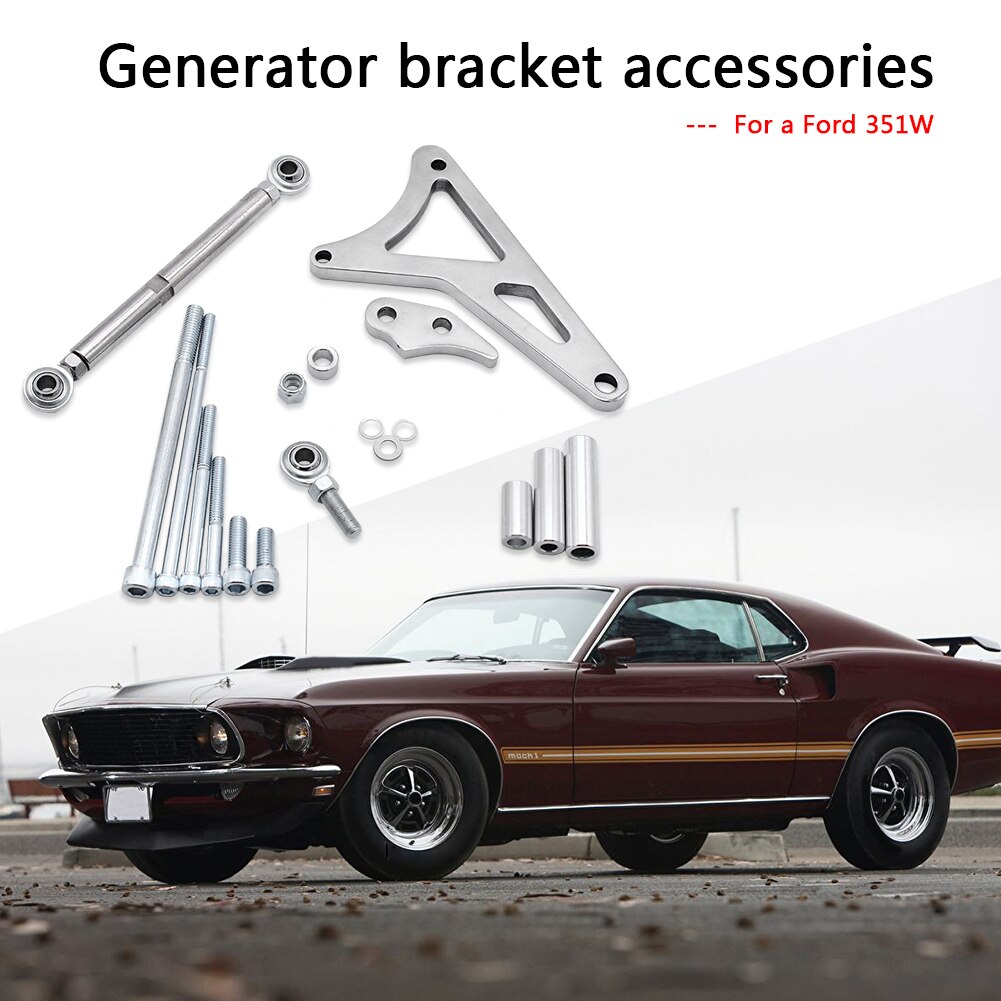 Aluminum Alternator Bracket Set Polished Outdoor Anti-resistance 351W Engine Billet Repairing Parts for Ford Car Truck