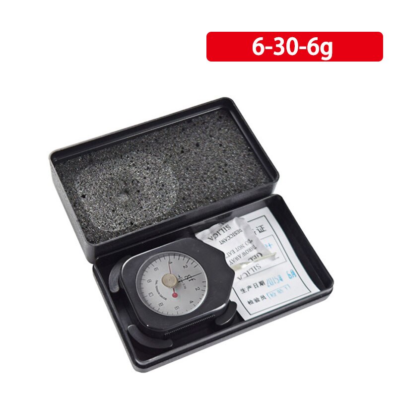 Tensiómetro de resorte, medidor de tensión de dial, tensiómetro analógico, doble puntero, tensiómetro 30g-500g Uint g: 6-30-6g