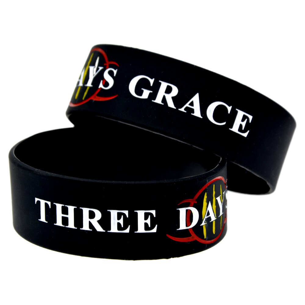 Bracelet en Silicone Three Days Grace, 1 pièce, 1 pouce de large pour les Fans de musique