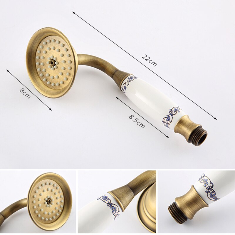 Antique Bronze Hand Holder Shower Brass Bronze Bath Shower Hand Replace Bathroom Copper Shower ML001