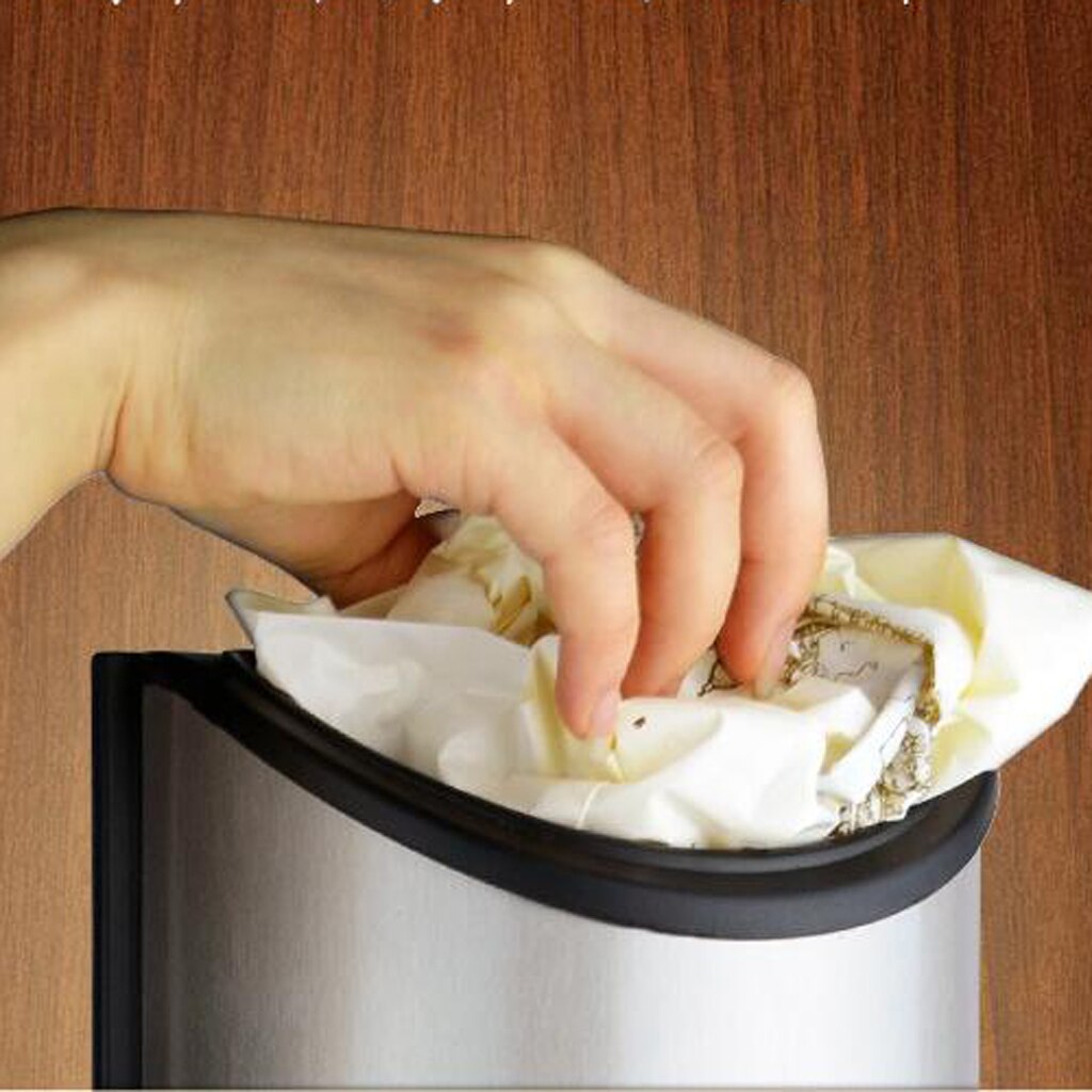 Stainless Steel Grocery Bag Dispenser Kitchen Home Organizer Plastic Grocery Bag Holder Dispenser - Wall Mounted