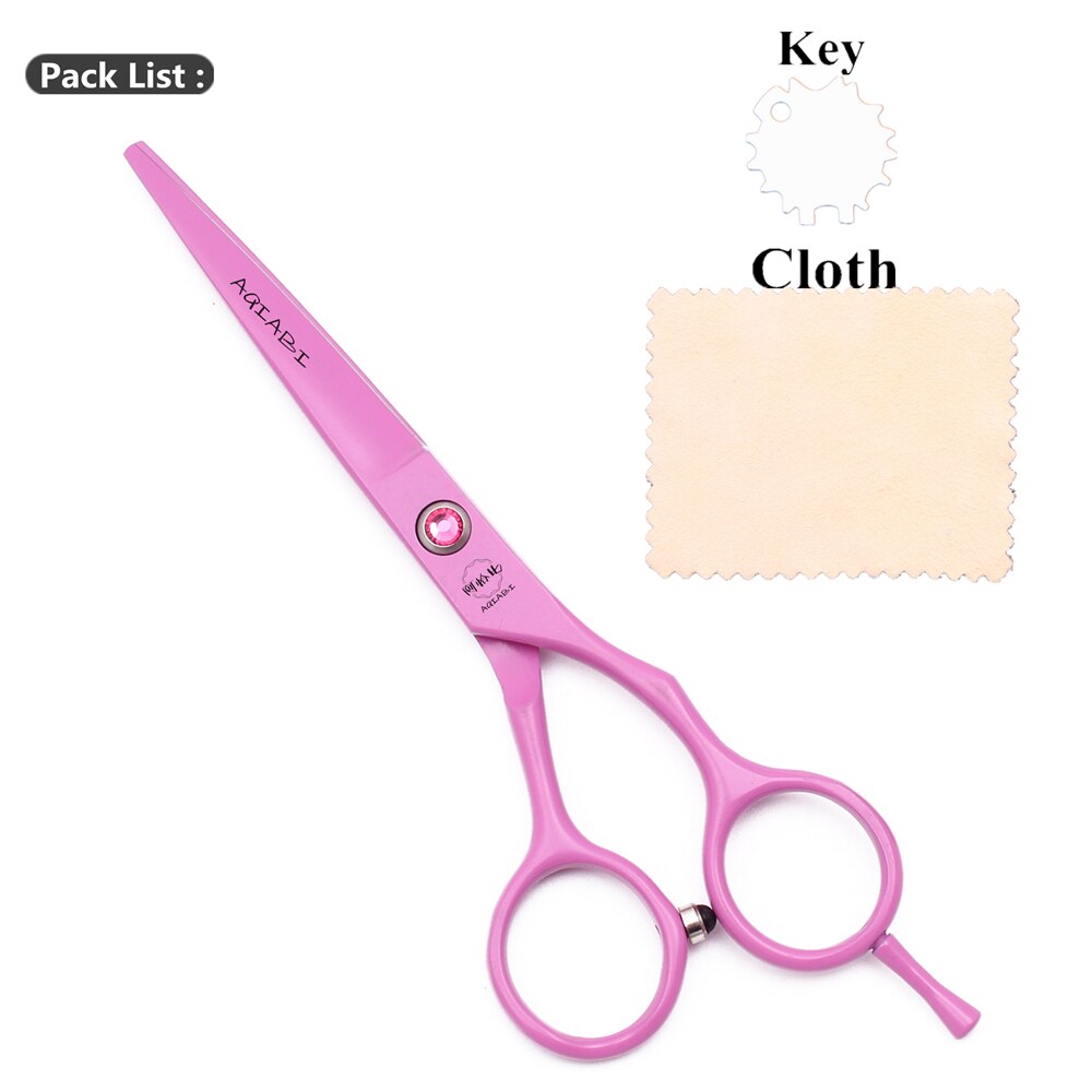 5.5" AQIABI Hair Cut Hairdressing Scissors 440C Thinning Scissors Barber Shears Hair Scissors A1013: A1013 Fen C 55N