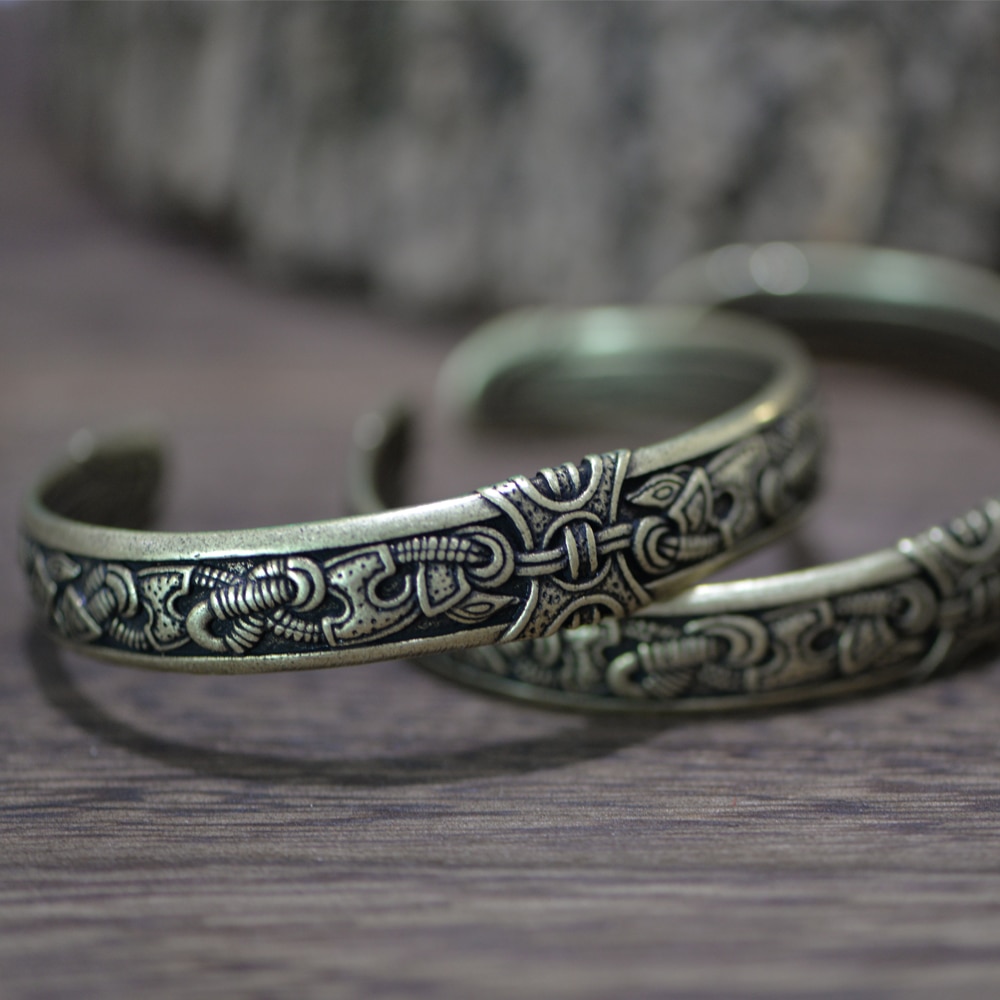 Langhong 1 st vikingarmband och armband med drakar för män och kvinnor talisman smycken