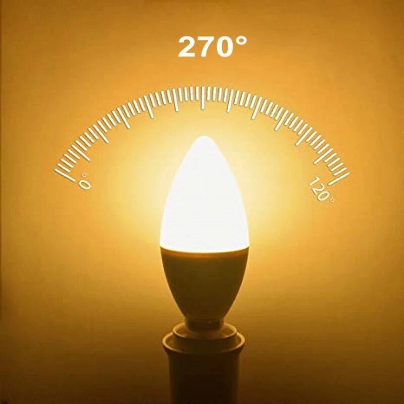 10Pcs E27 E14 Led Kaars Lamp Ac 220V Led Licht Kroonluchter Lamp Kaars Lamp 7W 9W lamp Decoratie Licht Warm/Wit Energiebesparing