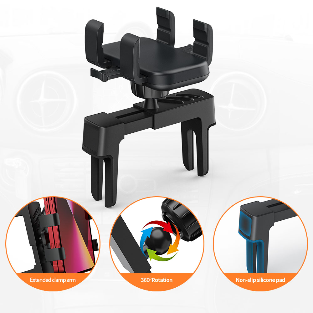 Support de téléphone de voiture pour grille d'aération ronde support de téléphone de voiture support de téléphone de ventilation circulaire support de voiture opération à une main prévention des rayures pour I
