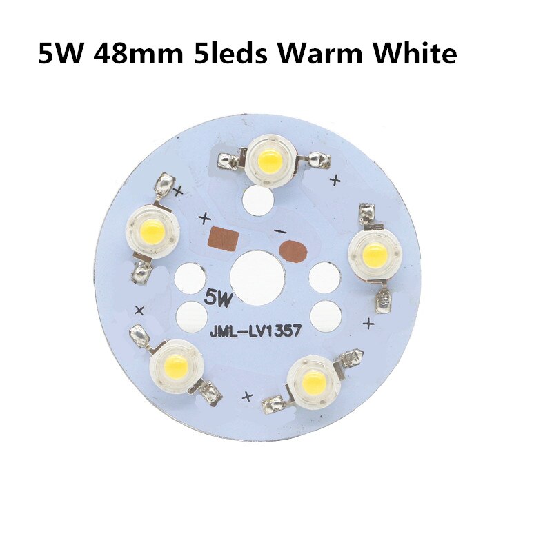 1 stk led cree power 3w 5w 7w hvid varm hvid høj lysstyrke led lysemitterende diode rund aluminium substrat pcb til diy