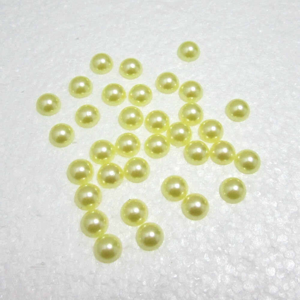 100pcs 8mm Half plastic Pearl Bead Flat Back Scrapbook Flatback Beads DIY wedding decoration B02: B024
