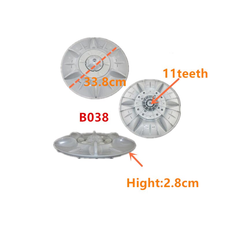 Washing Machine Pulsator Replacement Part Wave Plate Pulsator 11 Teeth Diameter 33.8cm 33.7cm