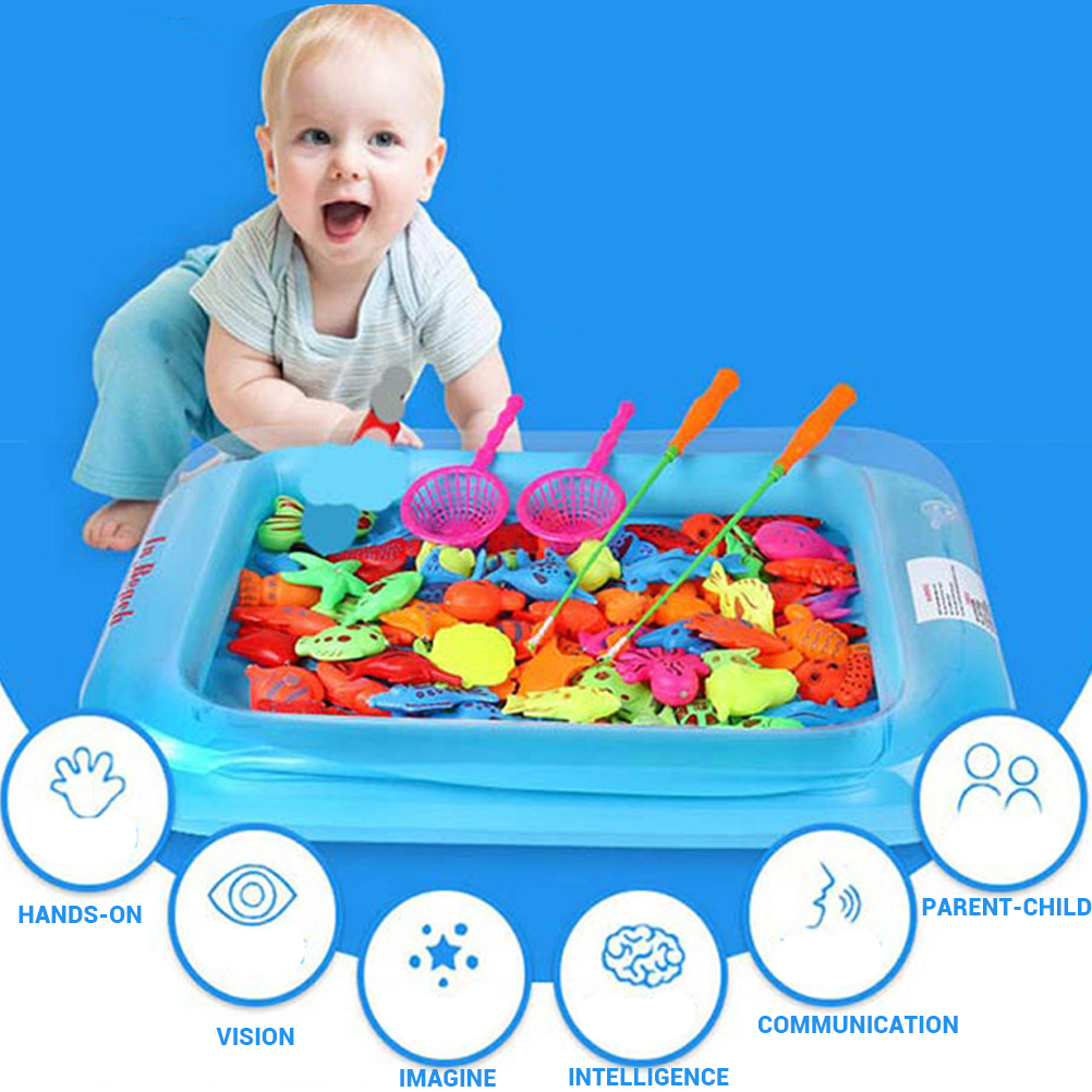 30Pcs Fishing Bath Toys Magnetic Fishing Floating Toys Bathtub Bathroom Pool Toys Learning Education Toys For Boys Girls #40