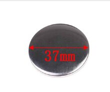 10 stuks metalen doe-het-zelf knutselmaterialen, plastic metalen blanco badgespeld knooponderdelen, benodigdheden voor kleding badgeknopenmaker 37-58mm: 37mm