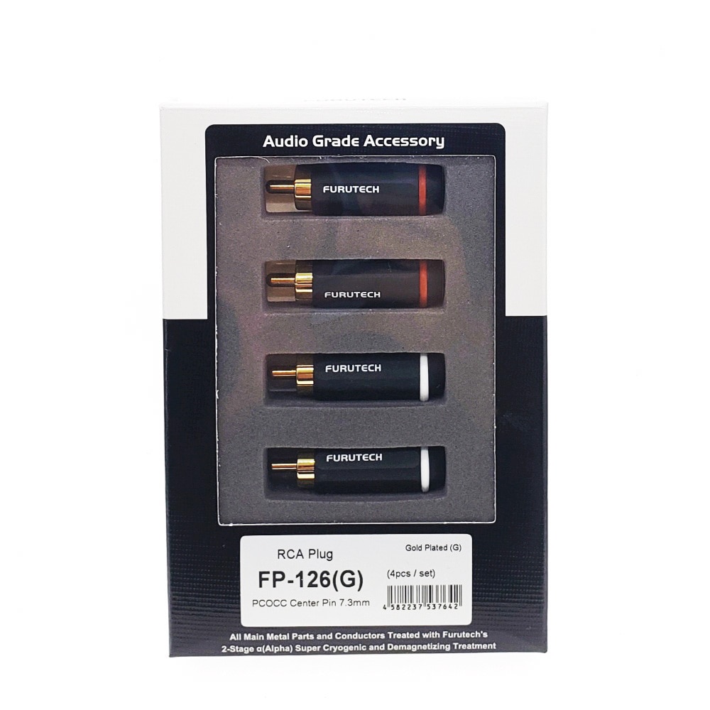 FURUTECH FP-126R RCA Connector plug Rhodium/Gold Plated FP-126R PCOCC central pin hifi hi-end Original box Made in Japan