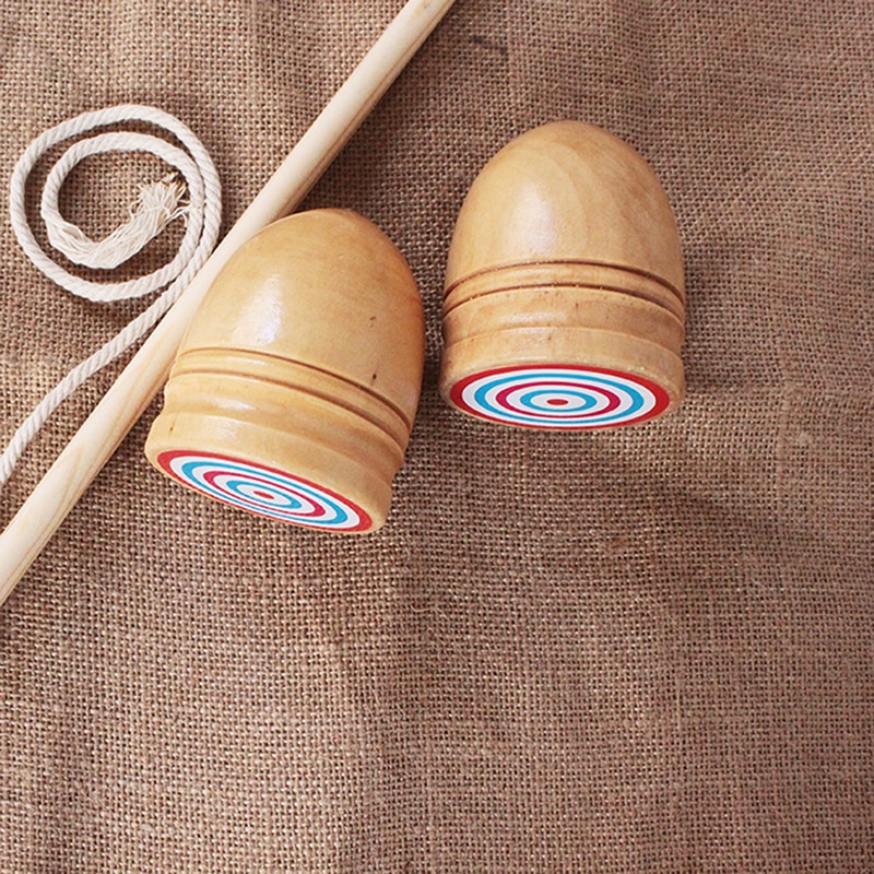 Wood Gyro Classic Wooden Toy Whip Wooden Gyro Abrasion Resistant Puzzle Wooden Classic Spinning Top Play Game Gyro