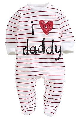 100cm Cotton Cute Baby Boy Girls Romper Long Sleeve Letter Love Mom Dad Clothes Kids Newborn Infant Pajamas Outfit Clothing Set