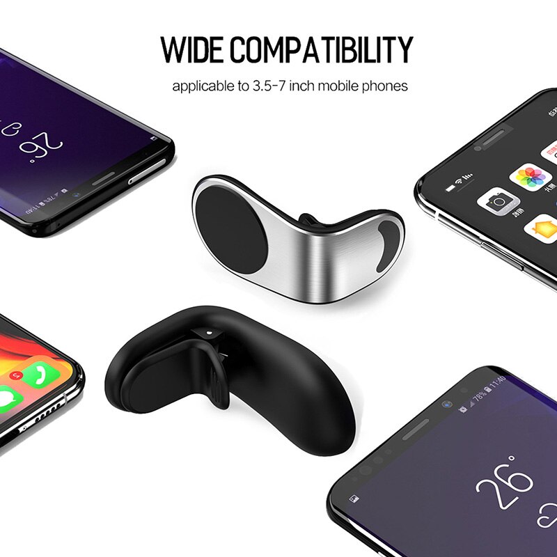 Magnetic L-Type Phone Holder in Car Car Magnetic Phone Holder Strong Magnetism Universal Suit to All Model Cellphone