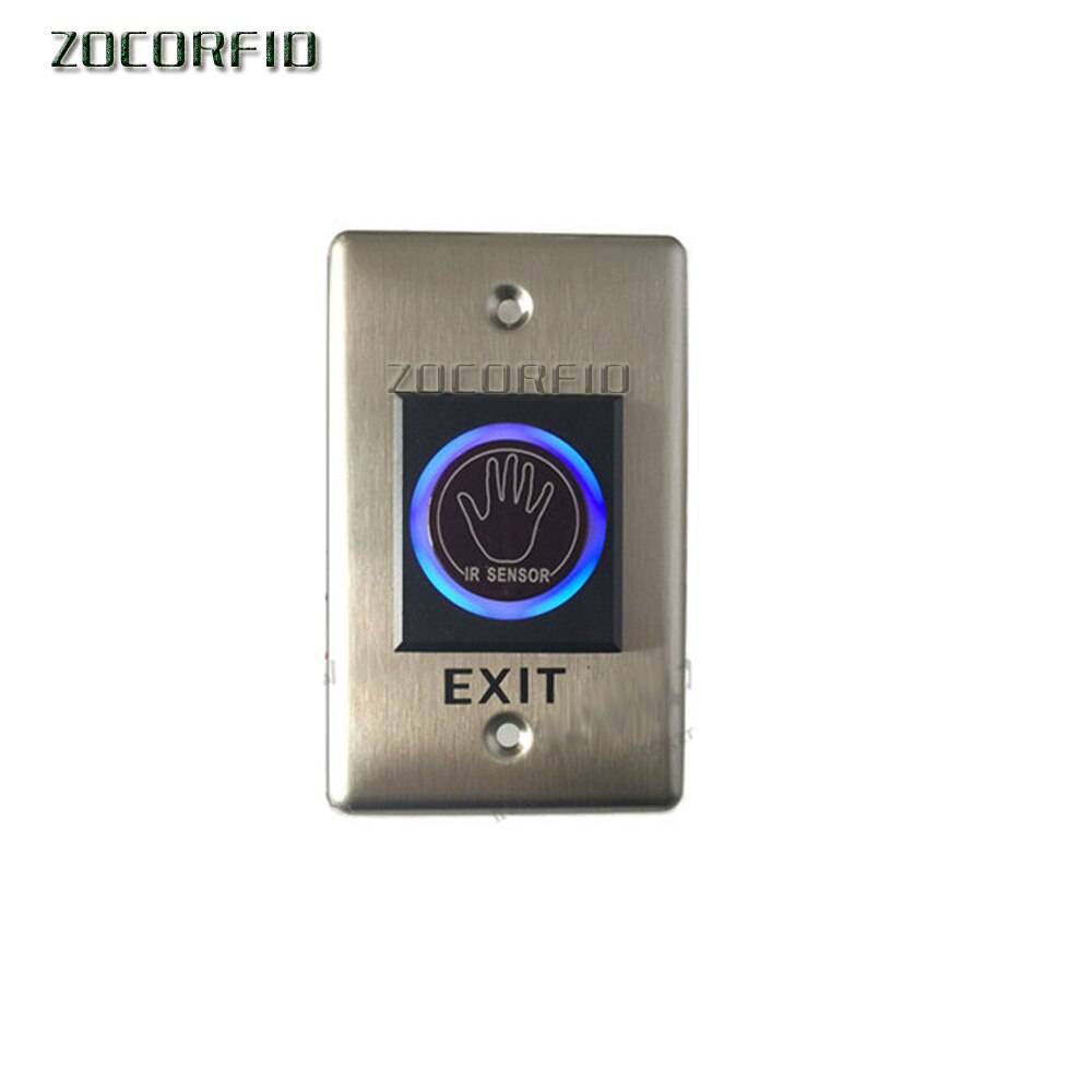86X86mm Stainless steel Metal door Release button IR Contactless No touch Infrared exit button: rectangle
